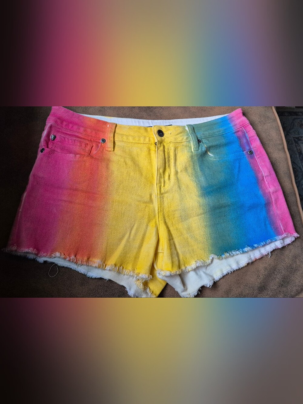 Blackheart Multicolor Denim Shorts Size 13